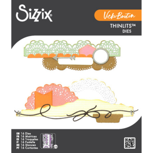 Sizzix - Stanzschablone "Border Clusters" Thinlits Craft Dies by Vicki Boutin
