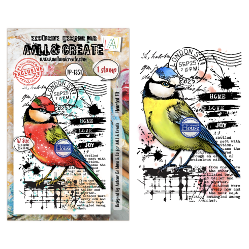 Preview: AALL and Create - Stempelset A7 "Hearted Tit" Clear Stamps by Autour De Mwa & Co