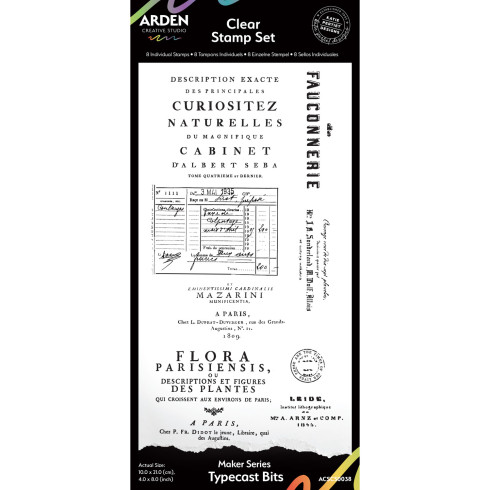 Arden Creative Studio - Stempelset "Typecast Bits" Clear Stamps by Katie Pertiet