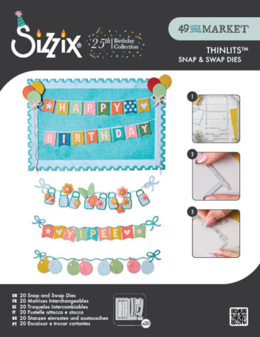 Preview: Sizzix - Stanzschablone "All about Banners" Thinlits Craft Dies by 49 & Market