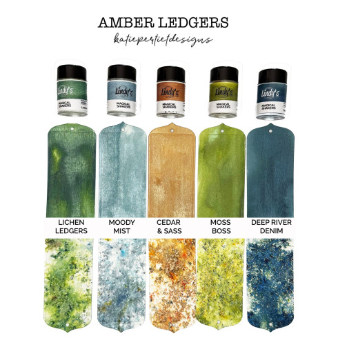 Lindys Stamp Gang - Pigmentpulver "Amber Ledgers" Magical Shaker 2.0 Set - 5x10g - by Katie Pertiet