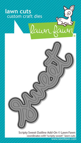 Preview: Lawn Fawn - Stanzschablone "Scripty Sweet Outline Add-On" Lawn Cuts Dies