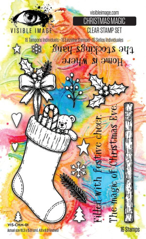 Preview: Visible Image - Stempelset 4x6 Inch "Christmas Magic" Clear Stamps by Mark Alexander