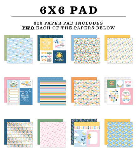 Preview: Echo Park - Designpapier "Dragonfly" Paper Pack 6x6 Inch - 24 Bogen