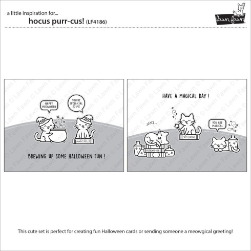 Preview: Lawn Fawn - Stempelset "Hocus Purr-cus!" Clear Stamp