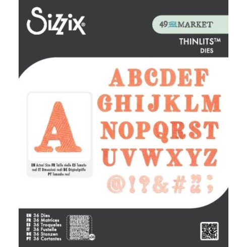 Sizzix - Stanzschablone "Lino Type Revival" Thinlits Craft Dies by 49 & Market