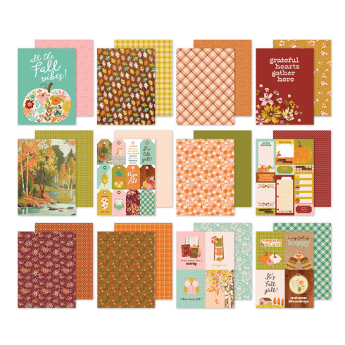 Preview: Simple Stories - Designpapier "Pumpkins & Plaid" Paper Pack 6x8 Inch - 24 Bogen