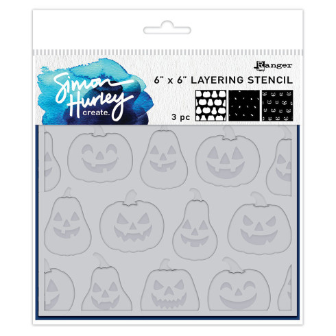 Preview: Ranger - Schablone "Jack O' Lanterns" Stencil Design by Simon Hurley create