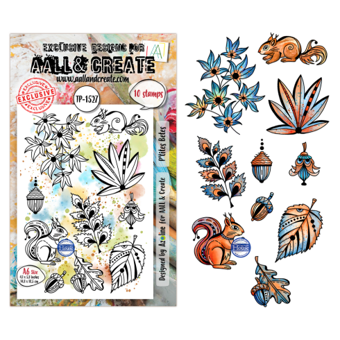 Preview: AALL and Create - Stempelset A6 "P'tites Betes" Clear Stamps by Azoline