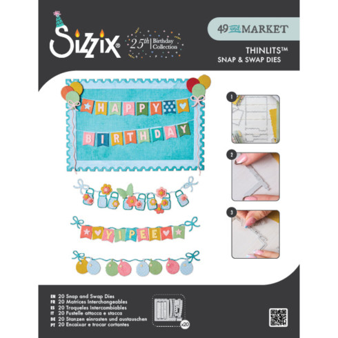 Sizzix - Stanzschablone "All about Banners" Thinlits Craft Dies by 49 & Market