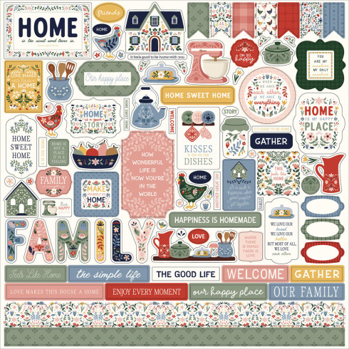 Echo Park - Designpapier "Welcome Home" Collection Kit 12x12 Inch - 12 Bogen