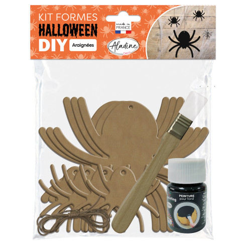 Aladine - "Halloween Spider" DIY Deko Set MDF Formen