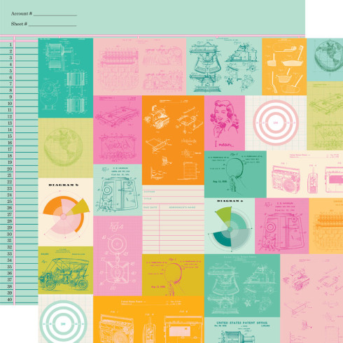 Simple Stories - Collectors Essential Kit "Color Me Happy" 12 Bogen Designpapier