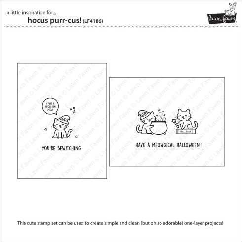 Lawn Fawn - Stempelset "Hocus Purr-cus!" Clear Stamp