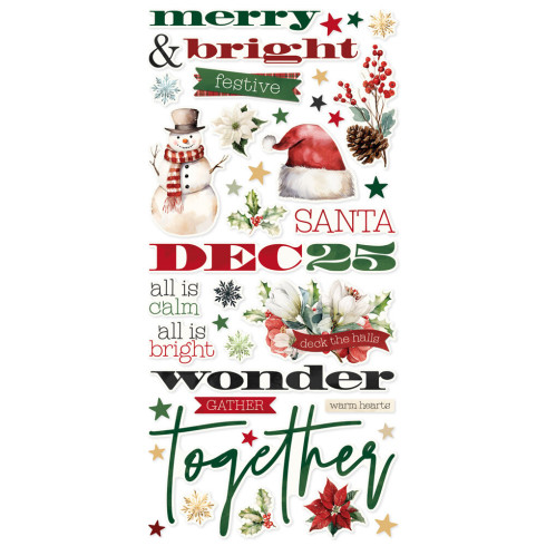 Simple Stories - Aufkleber "Simple Vintage Old-Fashioned Christmas" Foam Sticker