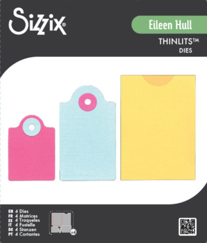 Preview: Sizzix - Stanzschablone "Ephemera Pocket & Tags" Thinlits Craft Dies by Eileen Hull