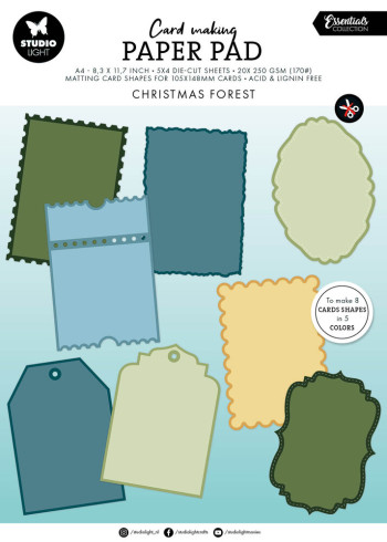 Preview: Studio Light - Card Shapes "Christmas Forest" für Karten 105x148mm