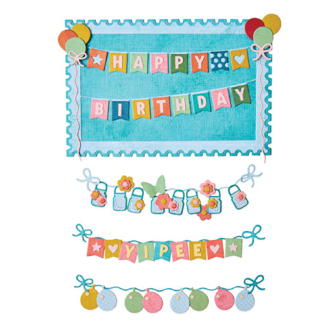 Preview: Sizzix - Stanzschablone "All about Banners" Thinlits Craft Dies by 49 & Market