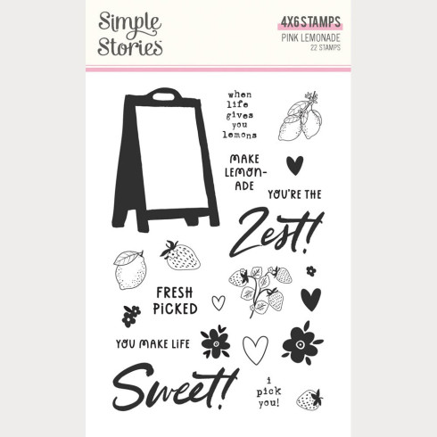 Preview: Simple Stories -  Stempel "Pink Lemonade" Clear Stamps