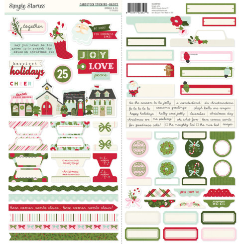 Simple Stories - Aufkleber "Kringle & Co." Cardstock Sticker Basics