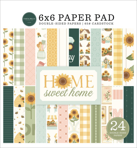 Preview: Carta Bella - Designpapier "Home Sweet Home" Paper Pad 6x6 Inch - 24 Bogen