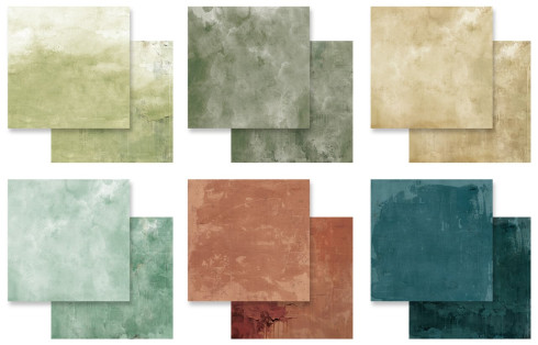Preview: Arden Creative Studio - Designpapier "Amber Ledgers" Solids by Katie Pertiet Paper Pack 12x12 Inch - 12 Bogen