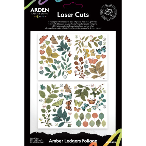 Arden Creative Studio - Stanzteile "Amber Ledgers Foliage" by Katie Pertiet Laser Cuts