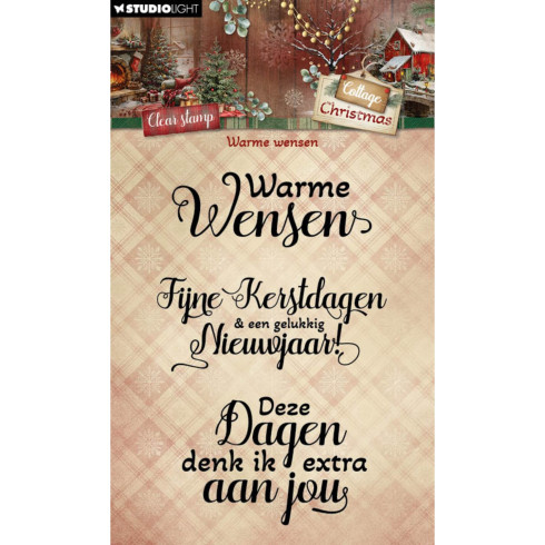 Studio Light - Stempel "Warme Wensen" Cottage Christmas Clear Stamps