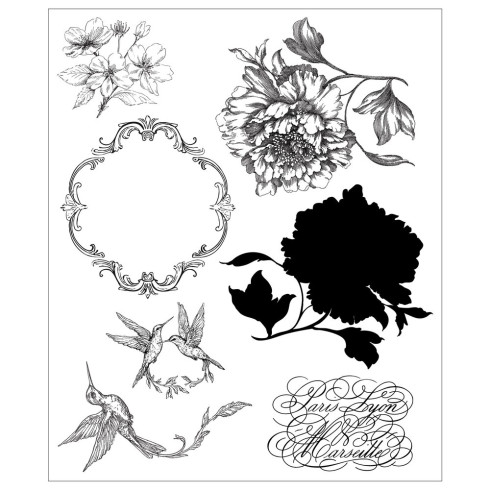 Preview: Sizzix - Stempelset "Ornamental Medallions" Clear Stamps Design by Willow Wolfe