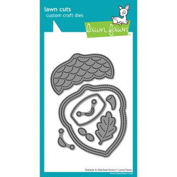 Lawn Fawn - Stanzschablone "Outside In Stitched Acorn" Lawn Cuts Dies