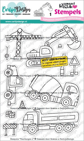 Preview: Carlijn Design - Stempelset "Vehicles 1" Clear Stamps