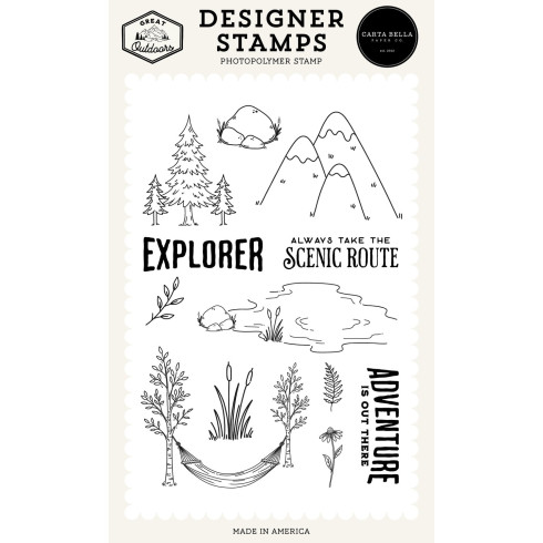 Carta Bella - Stempelset "Explorer" Clear Stamps - Great Outdoors