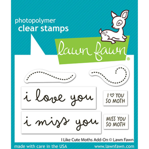 Lawn Fawn - Stempelset "I Like Cute Moths Add-On" Clear Stamp