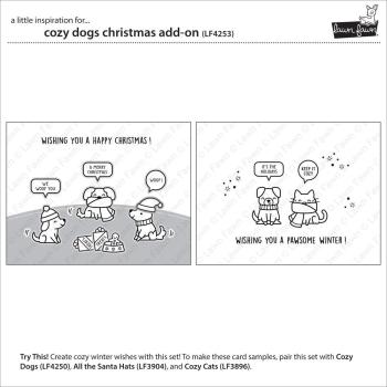 Preview: Lawn Fawn - Stempelset "Cozy Dogs Christmas Add-On" Clear Stamp