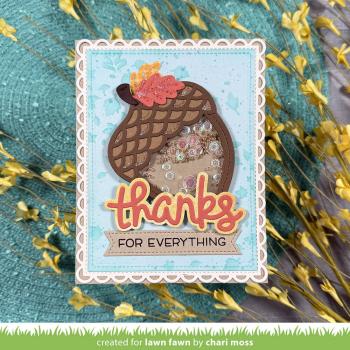 Preview: Lawn Fawn - Stanzschablone "Stitched Acorn Frame" Lawn Cuts Dies