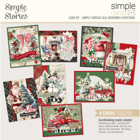 Preview: Simple Stories - Simple Vintage Old-Fashioned Christmas - Simple Cards Kit 12x12 Inch