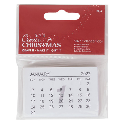 Preview: Papermania - Create Christmas Calendar Tabs "2027" - 10 Stück