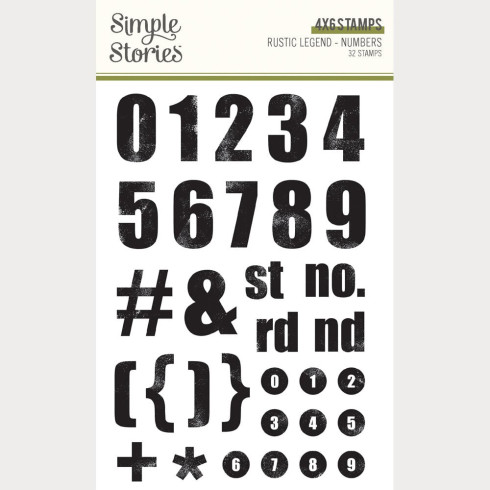 Preview: Simple Stories - Numbers Stempel "Rustic Legend" Clear Stamps