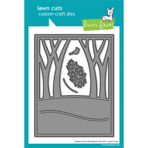 Lawn Fawn - Stanzschablone "Winter Forest Backdrop: Portrait" Lawn Cuts Dies