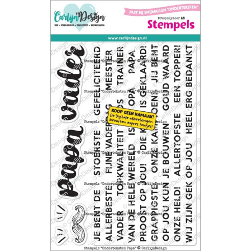 Carlijn Design - Stempelset "Onderteksten Voor Papa" Clear Stamps