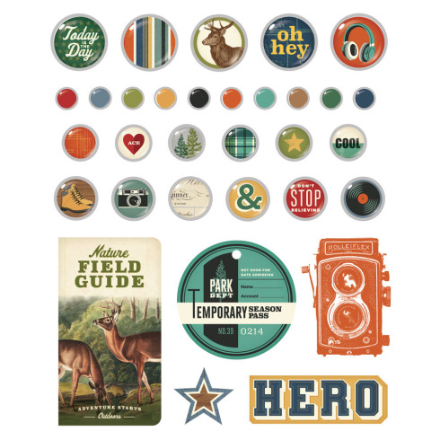 Preview: Simple Stories - Decorative Brads "Rustic Legend"
