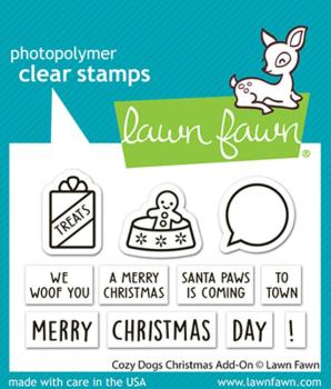 Preview: Lawn Fawn - Stempelset "Cozy Dogs Christmas Add-On" Clear Stamp