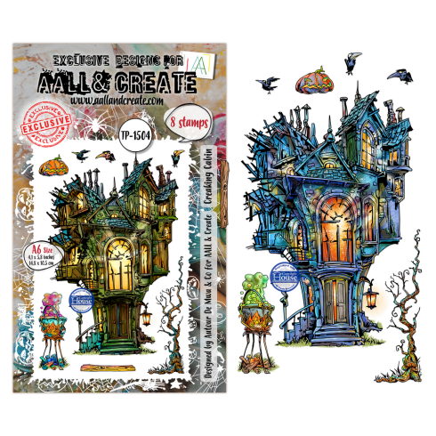 Preview: AALL and Create - Stempelset A6 "Creaking Cabin" Clear Stamps