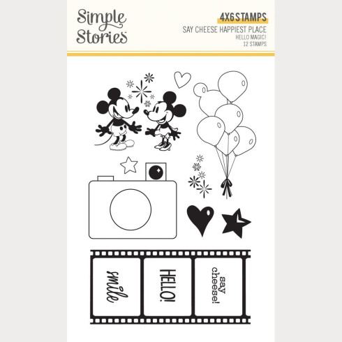 Preview: Simple Stories - Hello Magic! Stempel "Say Cheese Happiest Place" Clear Stamps