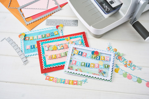 Sizzix - Stanzschablone "All about Banners" Thinlits Craft Dies by 49 & Market