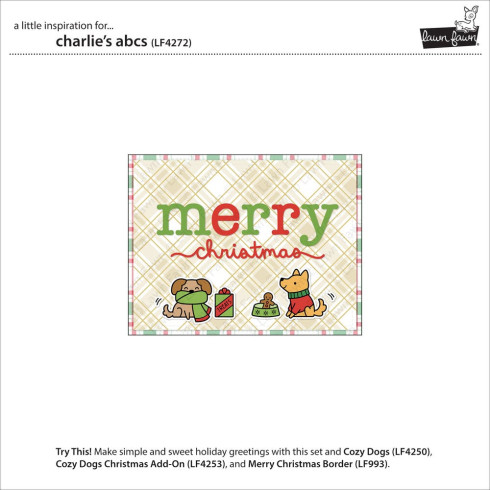 Preview: Lawn Fawn - Stanzschablone "Charlie's Abcs" Lawn Cuts Dies