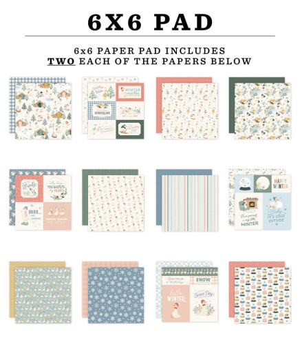 Preview: Carta Bella - Designpapier "Silly Goose Winter" Paper Pad 6x6 Inch - 24 Bogen