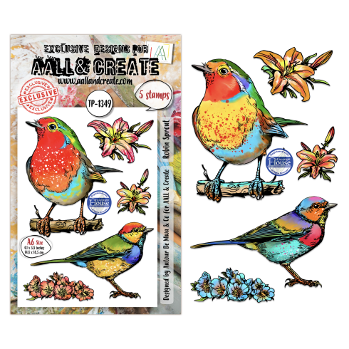 AALL and Create - Stempelset A6 "Robin Sprout" Clear Stamps by Autour De Mwa & Co