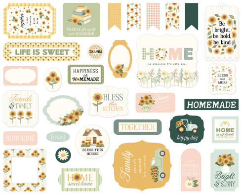 Preview: Carta Bella - Stanzteile "Home Sweet Home" Ephemera