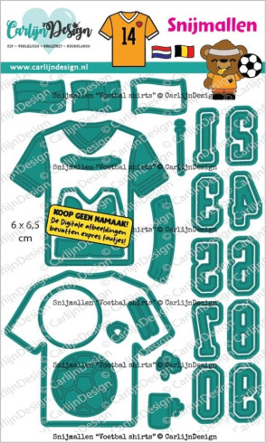 Preview: Carlijn Design - Stanzschablone "Football Shirts by CarlijnDesign" Dies